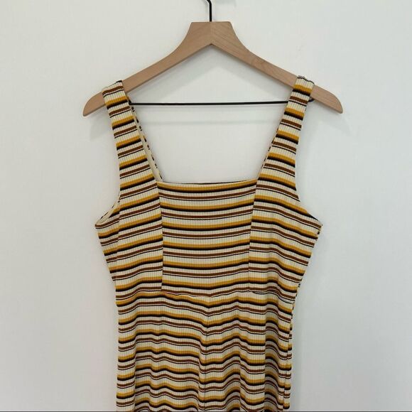 Wild Fable Striped Square Neck Knit Jumpsuit Romper Vintage Colors sz S - Picture 4 of 6